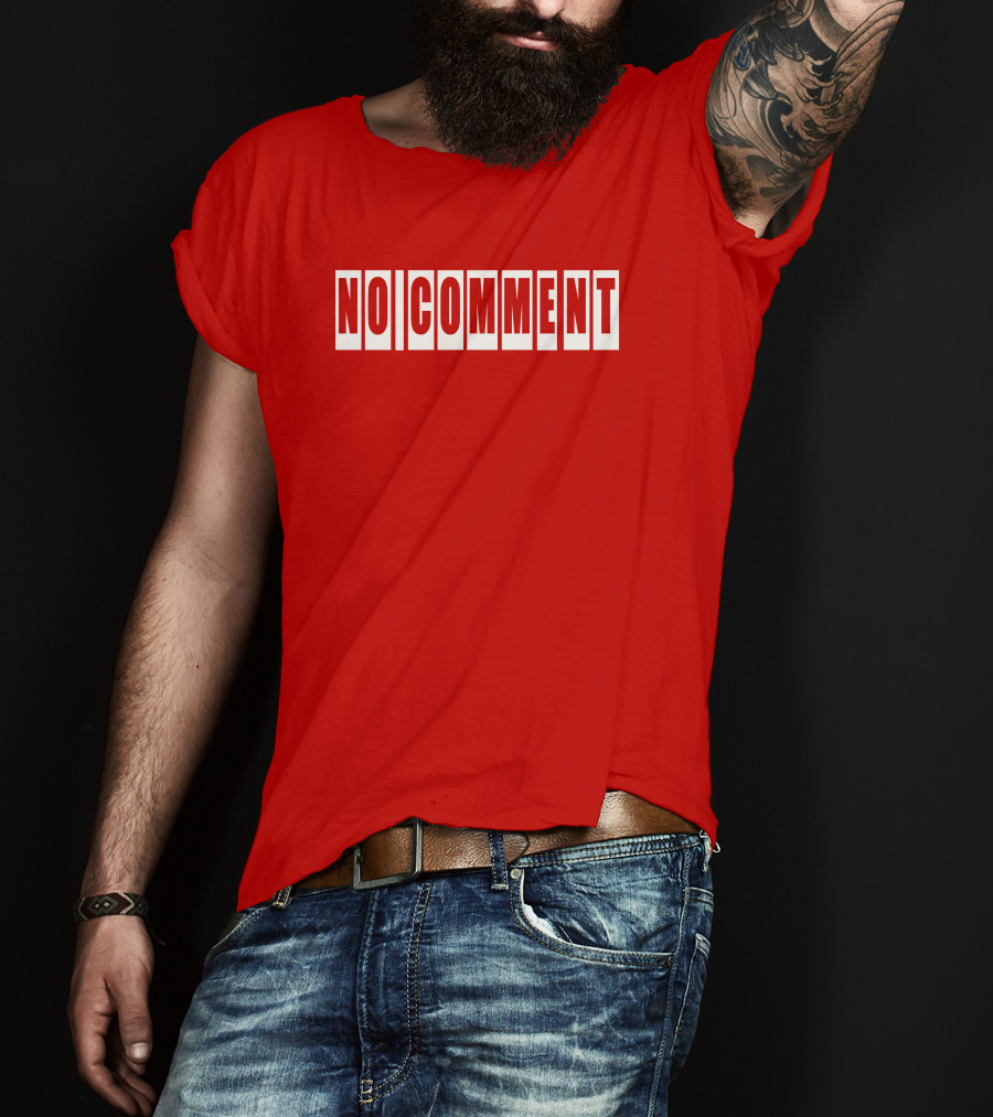 No Comment Bold Red T-Shirt