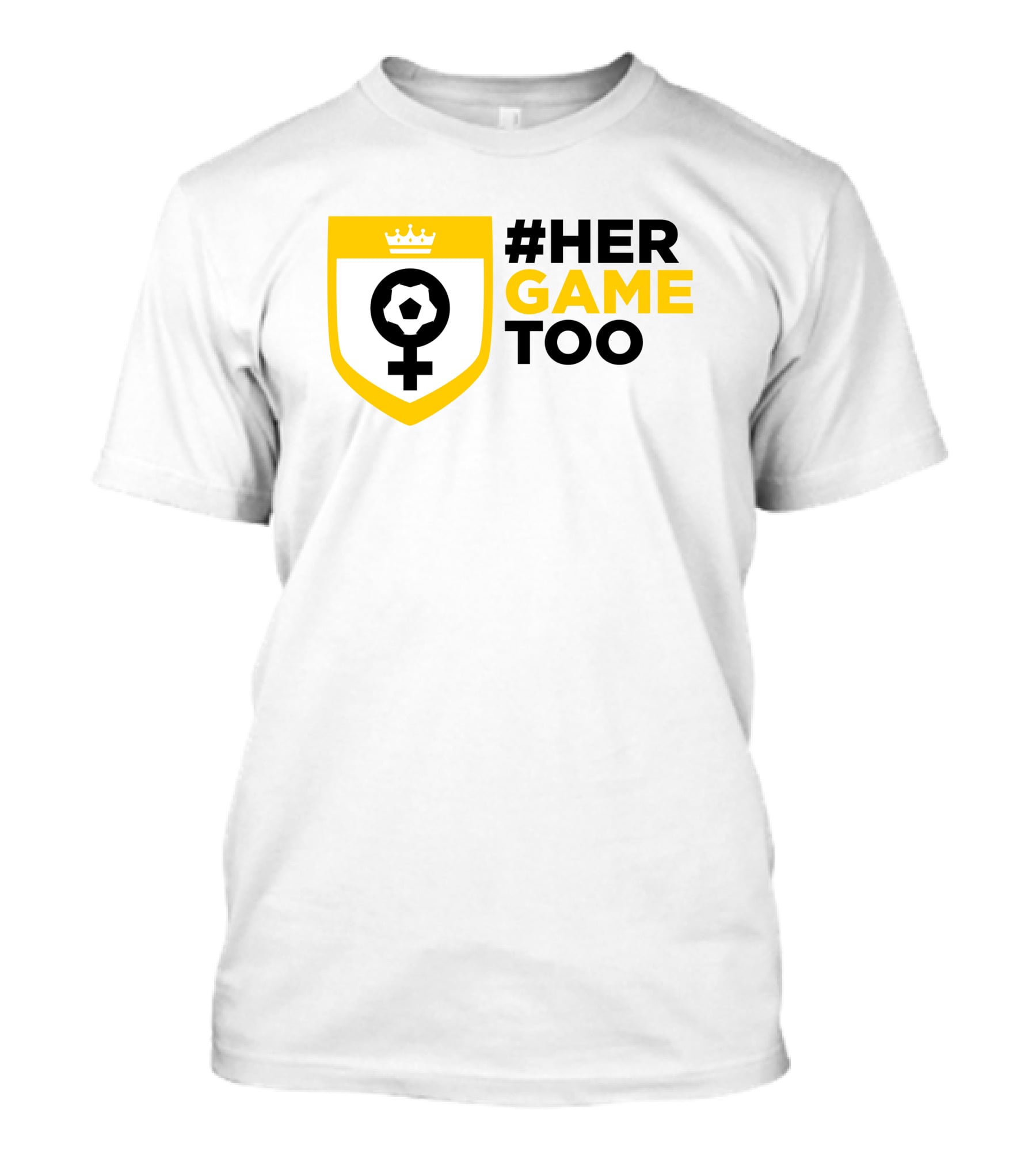 Her Game Too Soccer Symbol Empowerment T-Shirt