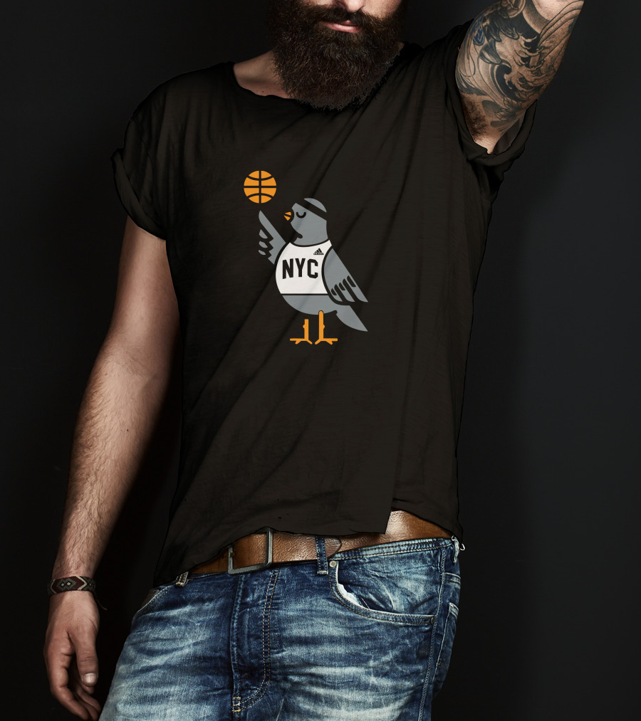NYC Pigeon Basketball T-Shirt