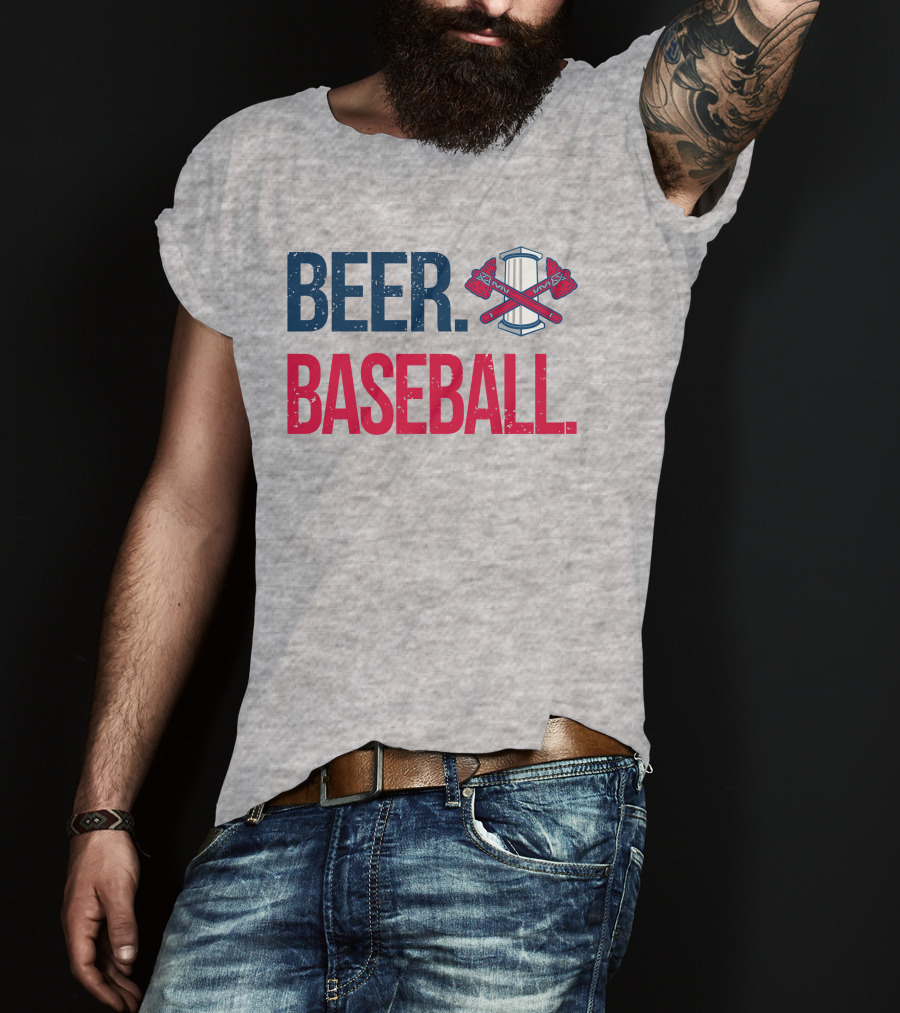 Rome Braves Beer Baseball Axe T-Shirt
