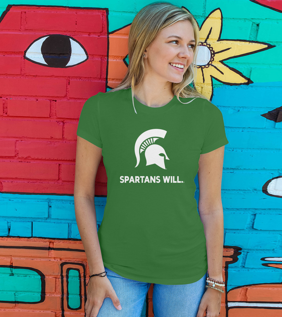 Spartans Will Michigan State Helmet T-Shirt