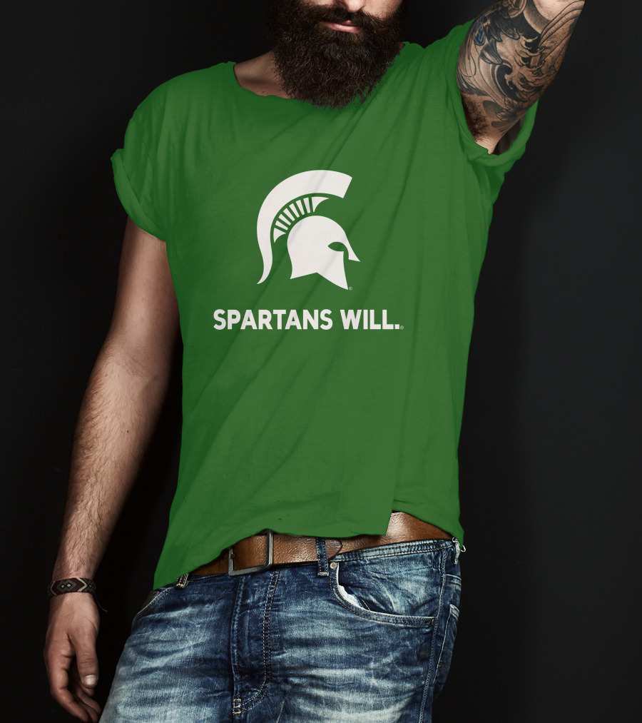 Spartans Will Michigan State Helmet T-Shirt