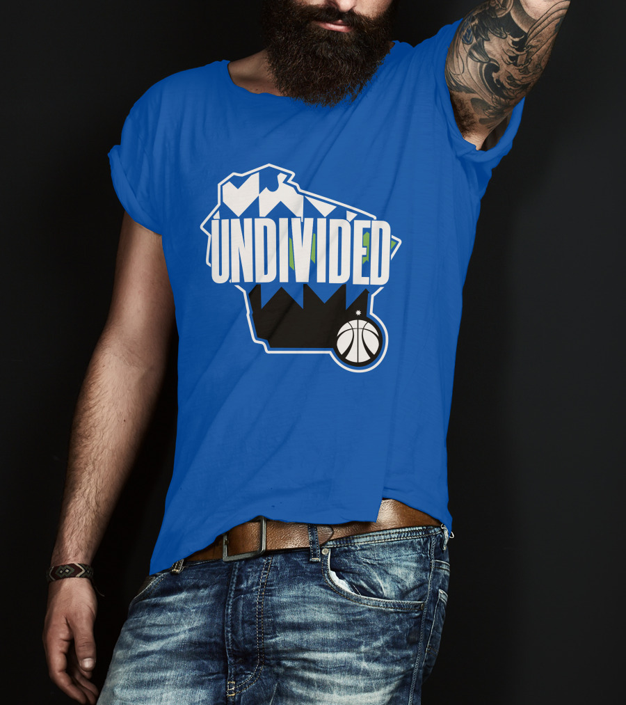 Pat Connaughton Undivided Milwaukee Basketball Map Blue T-Shirt