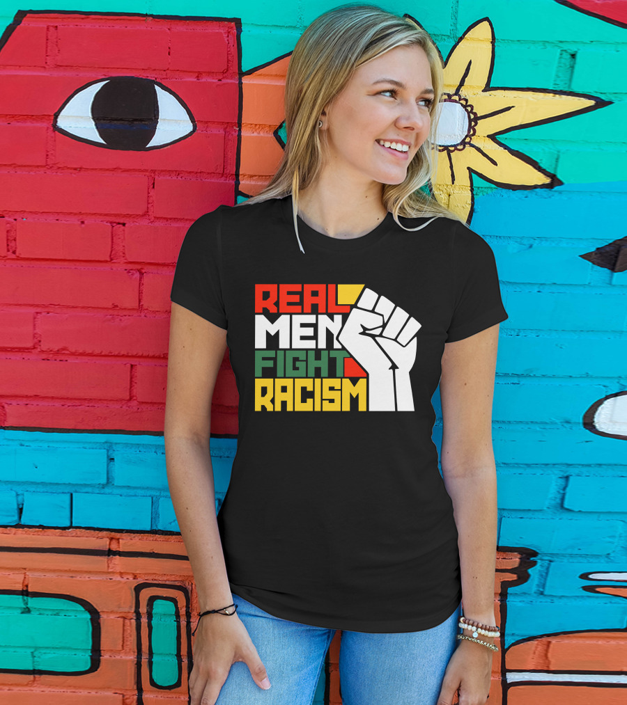 Real Men Fight Racism Silas Young Fist T-Shirt