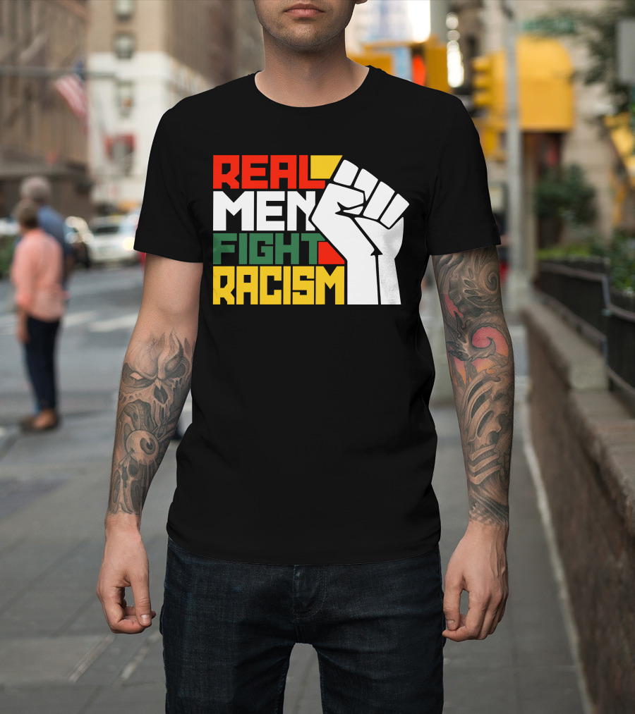Real Men Fight Racism Silas Young Fist T-Shirt
