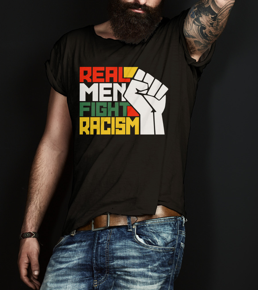 Real Men Fight Racism Silas Young Fist T-Shirt
