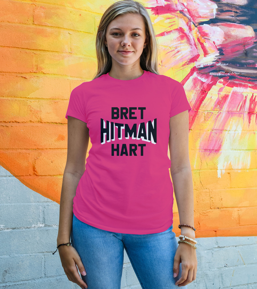 Bret Hitman Hart Retro Graphic 80s Wrestling T-Shirt