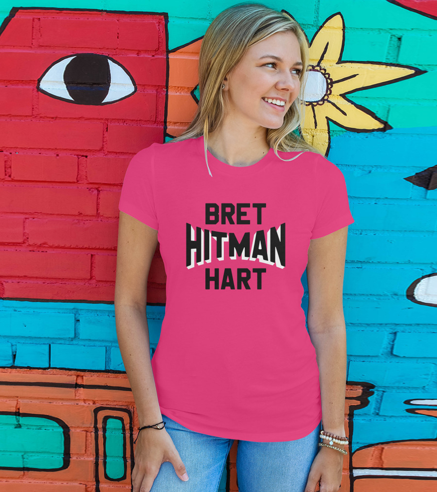 Bret Hitman Hart Retro Graphic 80s Wrestling T-Shirt