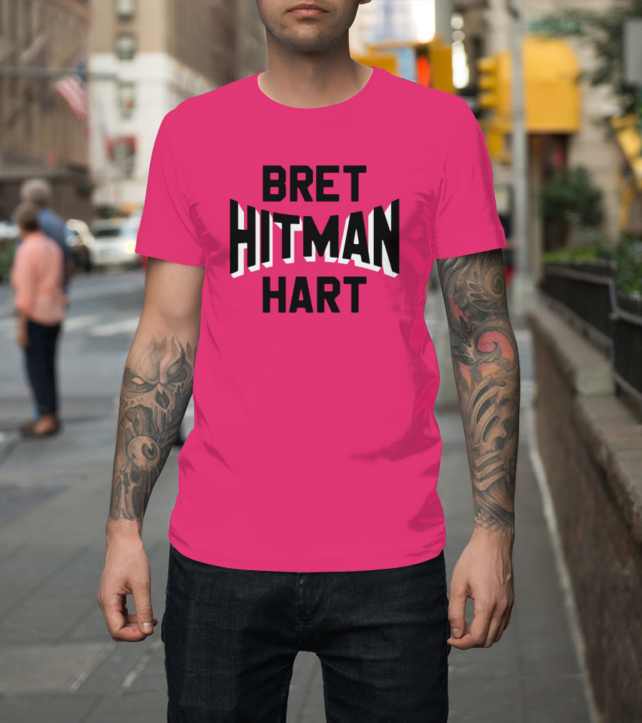 Bret Hitman Hart Retro Graphic 80s Wrestling T-Shirt
