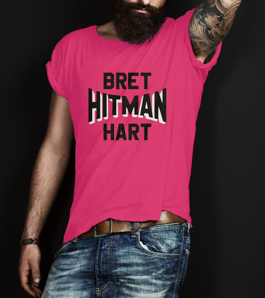 Bret Hitman Hart Retro Graphic 80s Wrestling T-Shirt