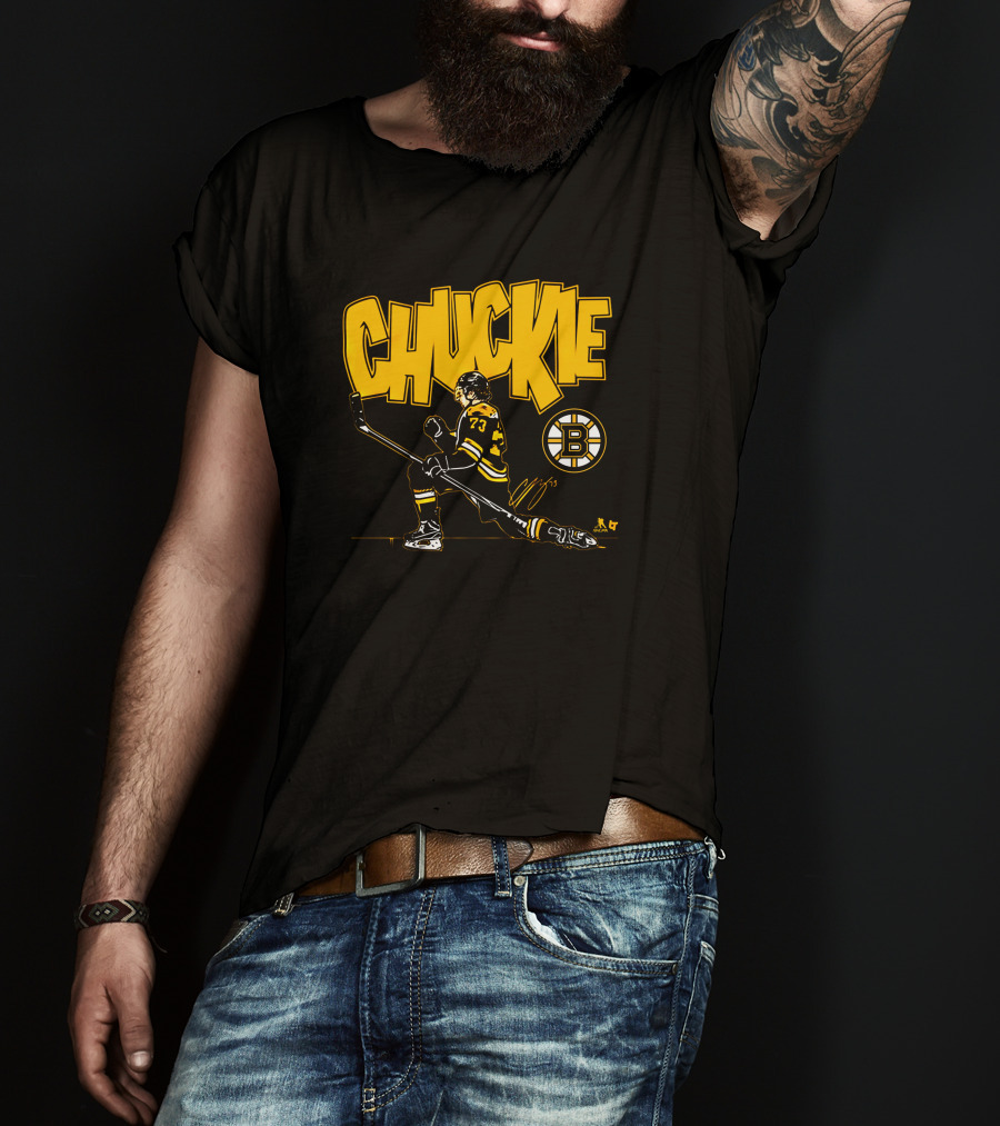 Chuckie Charlie McAvoy Boston Hockey 73 Bruins T-Shirt