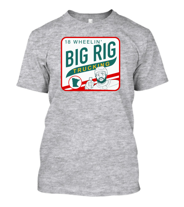 Jordan Greenway 18 Wheelin' Big Rig Trucking Minnesota State Outline T-Shirt