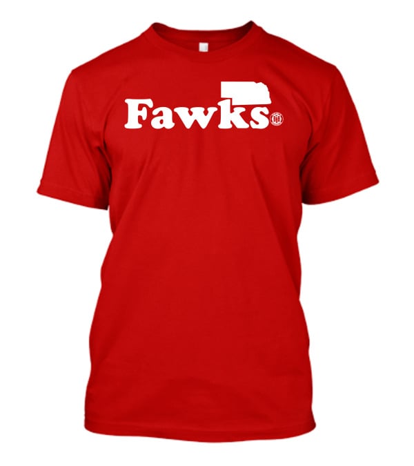 Bbbprinting Fawks Nebraska Outline T-Shirt