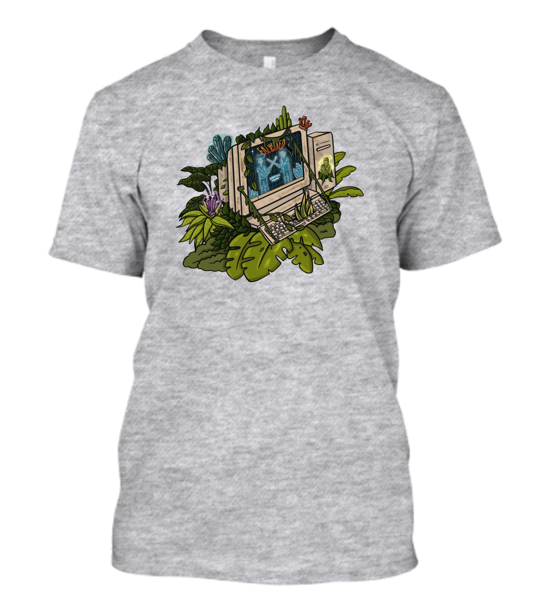 Eazybaked Beats Merch Intertwined Simulated Jungle Computer T-Shirt