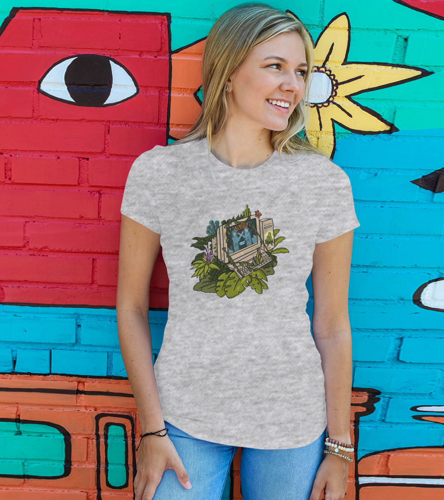 Eazybaked Beats Merch Intertwined Simulated Jungle Computer T-Shirt