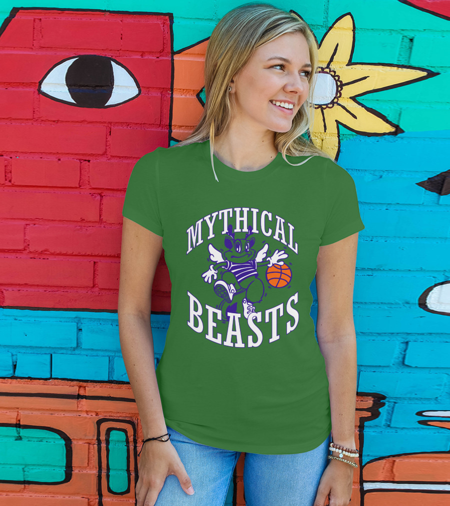 Mythical Beasts 90's B Ball Wings And Hoops T-Shirt