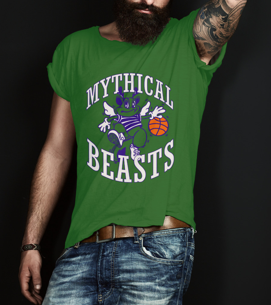 Mythical Beasts 90's B Ball Wings And Hoops T-Shirt