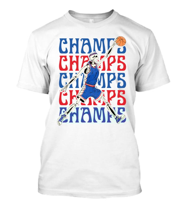 Merch Skeleton Basketball Champs T-Shirt