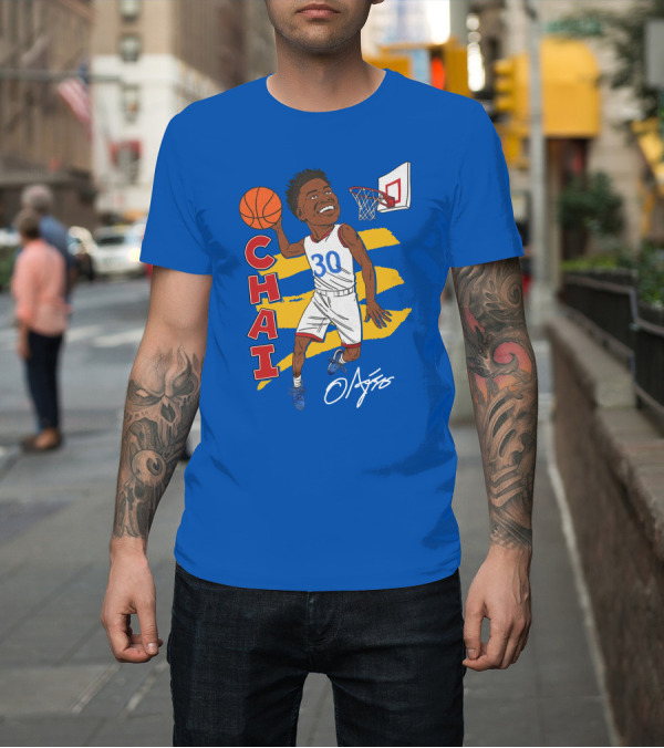 Shirt: Ochai Agbaji Basketball Illustration 30 Chai Charliehustle Store T-Shirt Ochai Agbaji Basketball Illustration 30 Chai Charliehustle Store T-Shirt