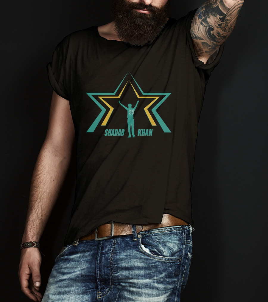 Shadab Khan Star Celebration Number 29 PCB Shop T-Shirt
