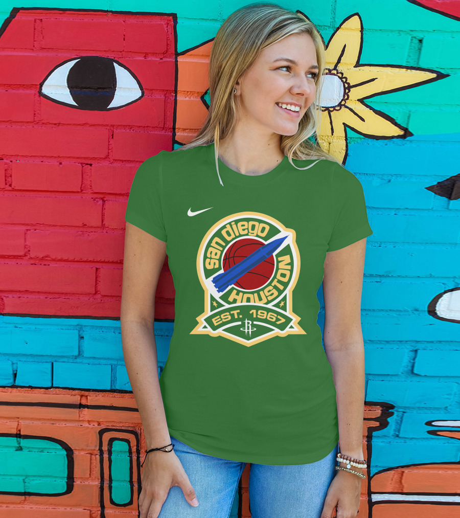 San Diego Houston Basketball Rocket Est 1967 T-Shirt