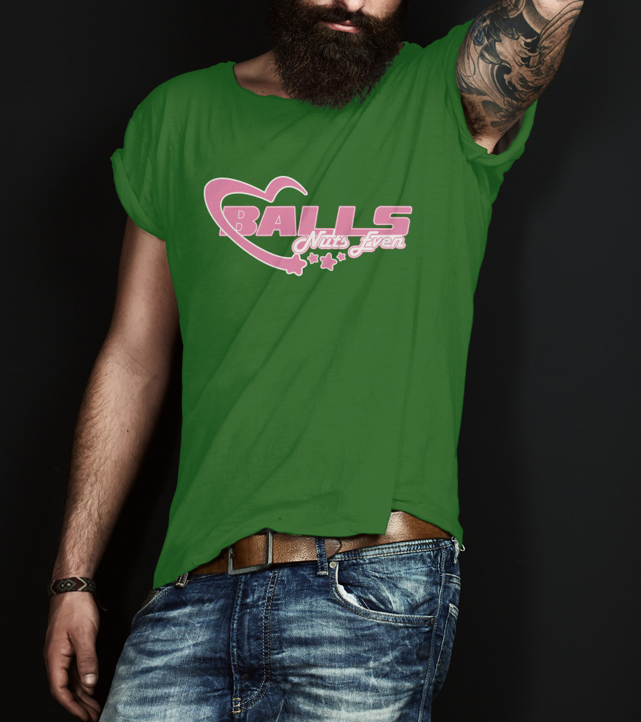 Balls Nuts Even Lucca International Pink Stars T-Shirt