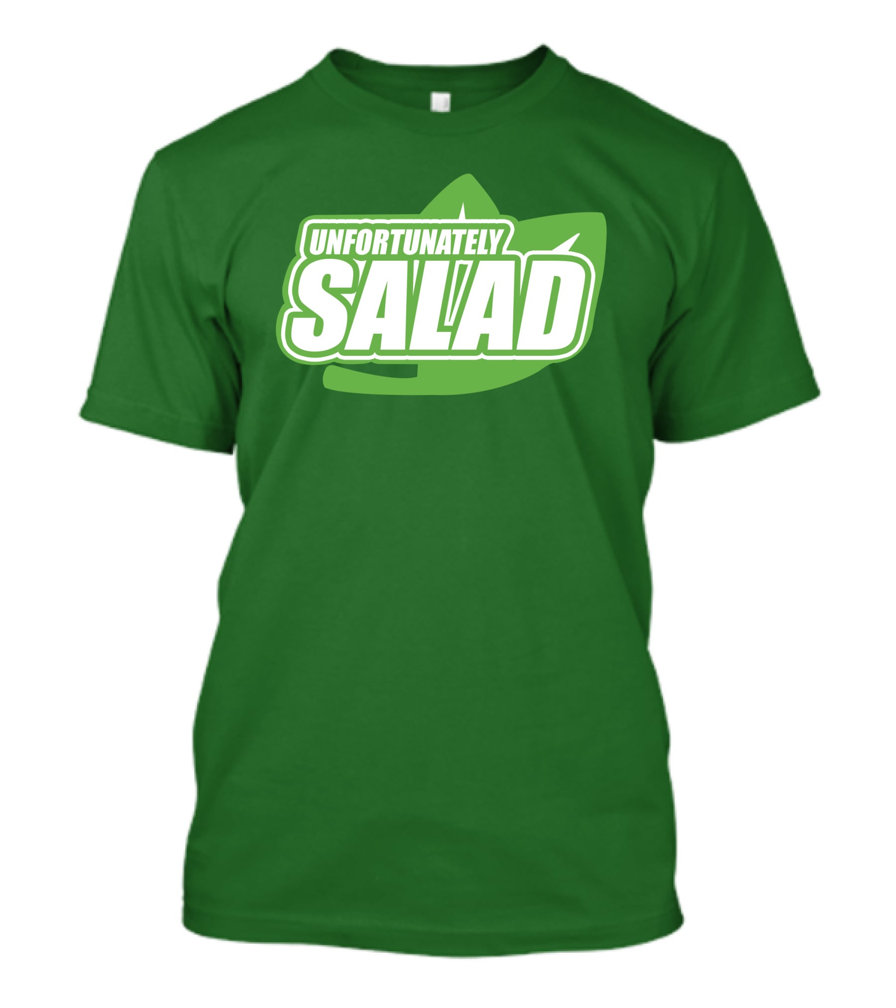 Unfortunately Salad Leaf Logo Mockup T-Shirt