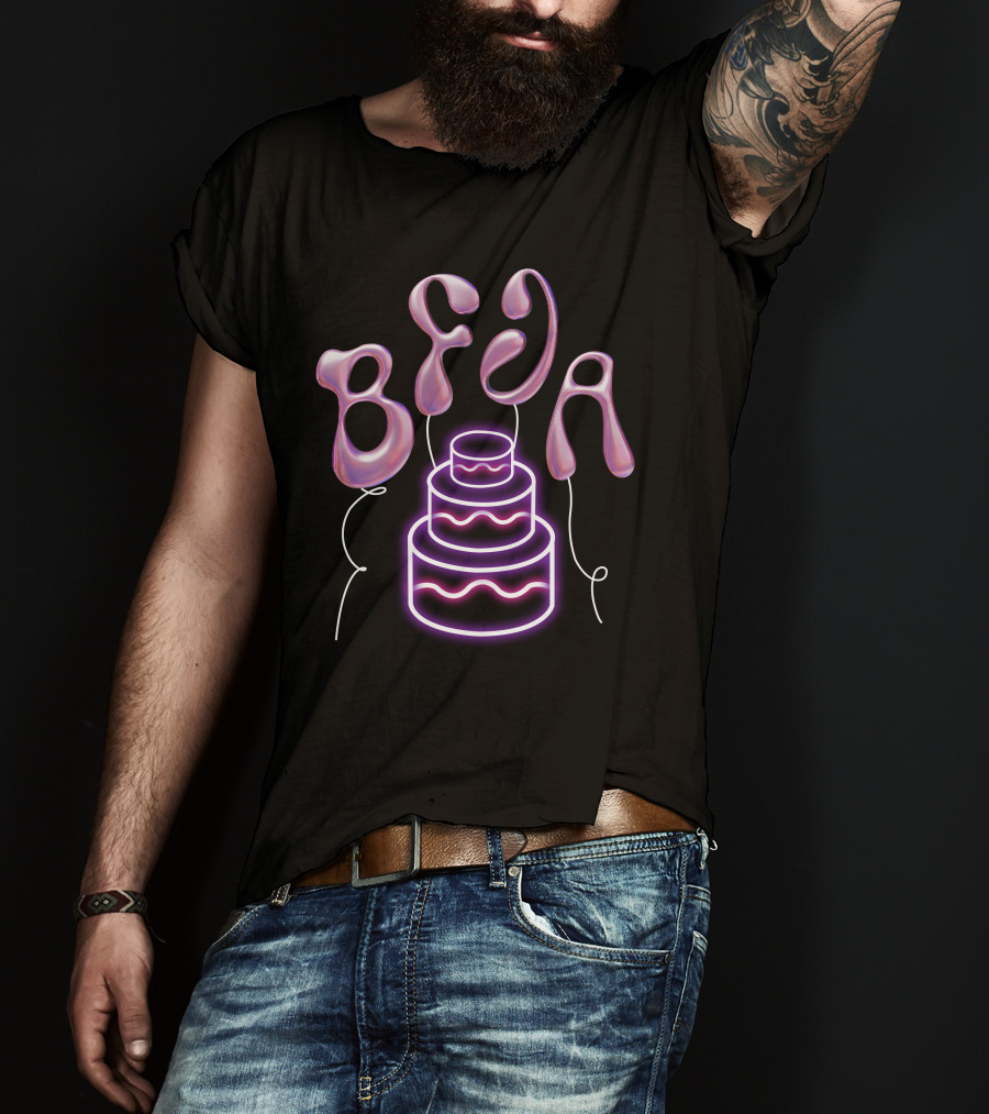 Lydia Chlamydia Bfja Birthday Party Cake Neon Balloon T-Shirt