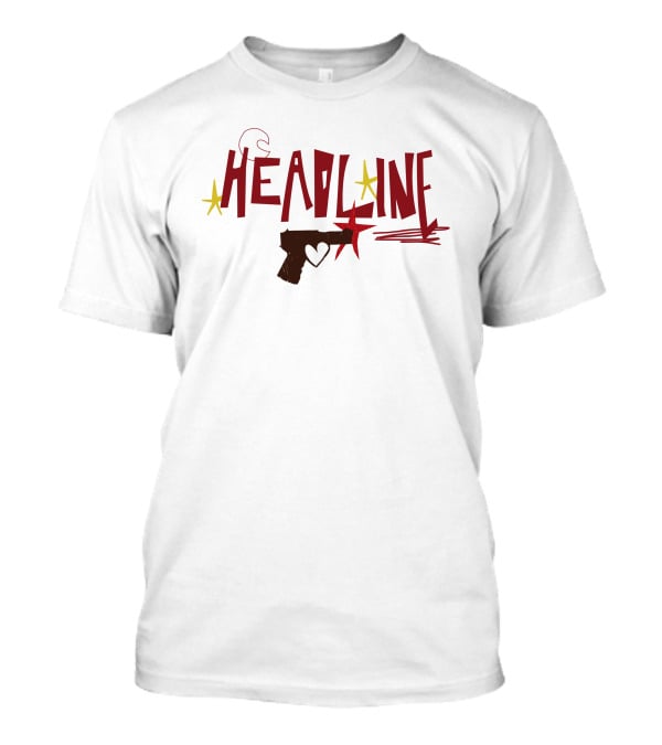 Luludrawww Headline Louis Tomlinson Heart Gun Star T-Shirt