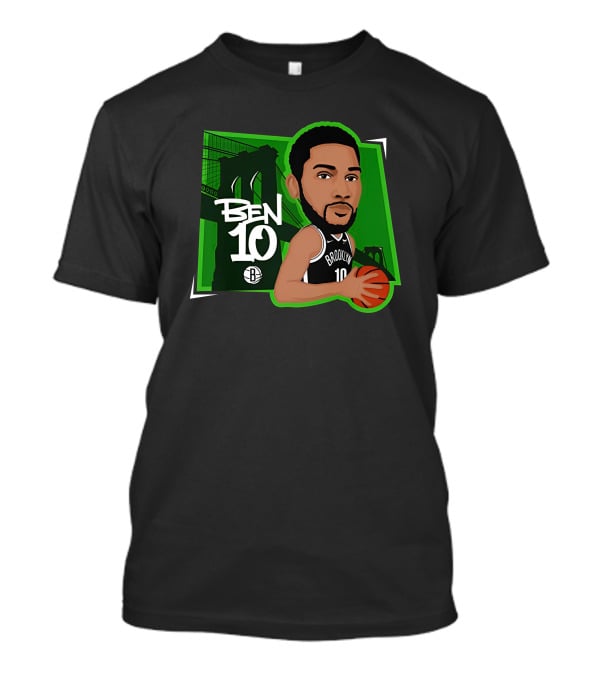Nbacentral Ben Simmons Ben 10 Brooklyn Nets Cartoon Basketball T-Shirt