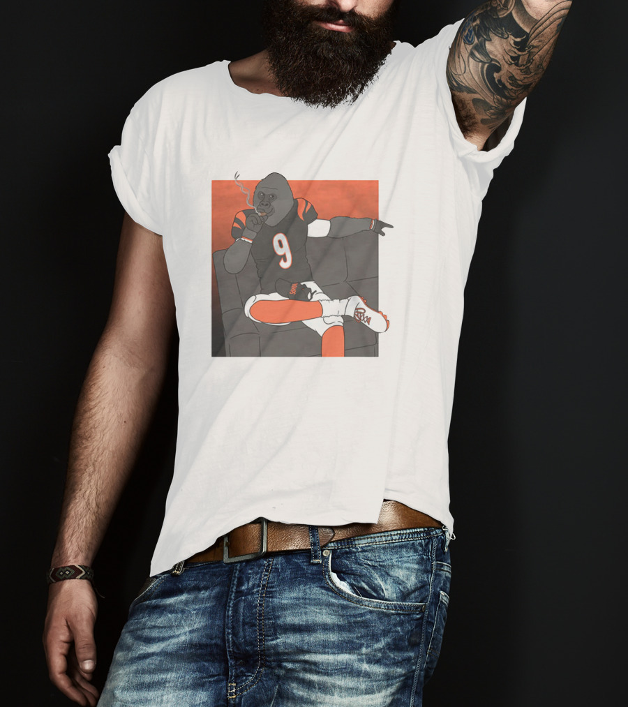 Hank Lockwood Harambe Cincinnati Football Smoker NFL Fan T-Shirt