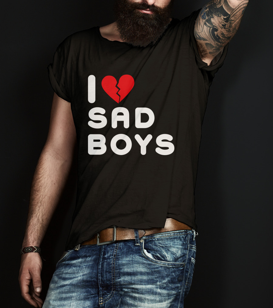 I Love Sad Boys Broken Heart T-Shirt