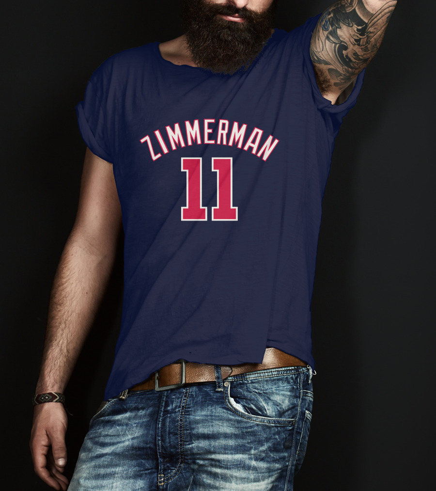Zimmerman 11 Baseball Jersey Navy Red T-Shirt