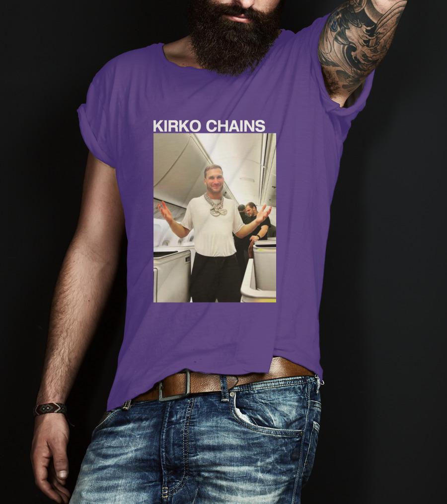 Kirko Chains Airplane Pose With Necklace T-Shirt