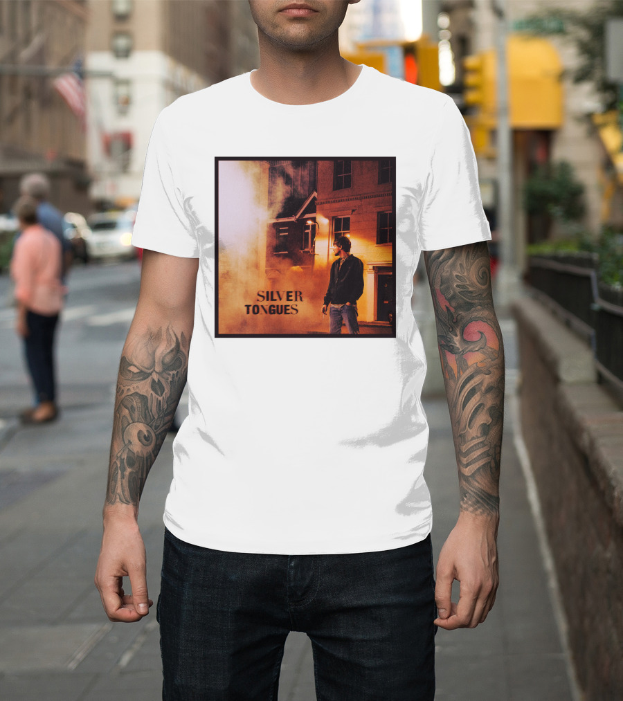 Silver Tongues Urban Night Scene T-Shirt