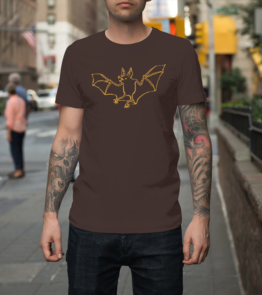 Cave Town Bat Sketch Knit T-Shirt