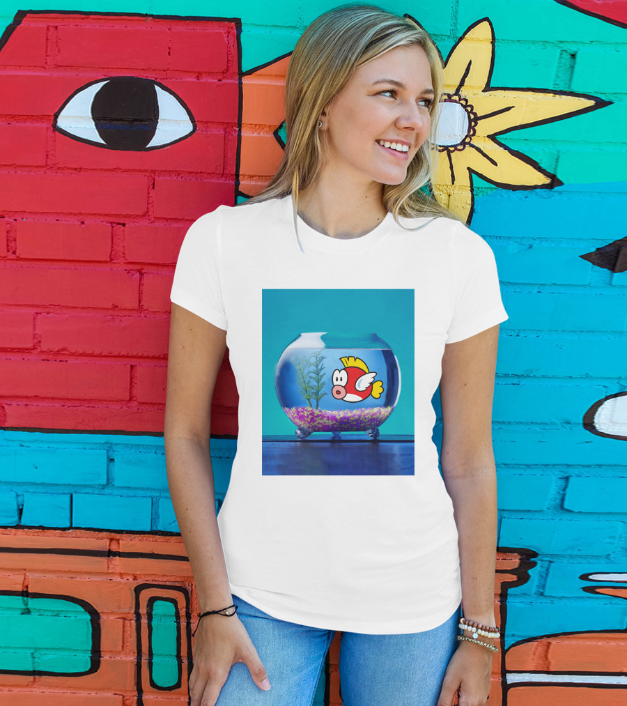 Nintendo Mario Cheep Cheep Fish Bowl T-Shirt