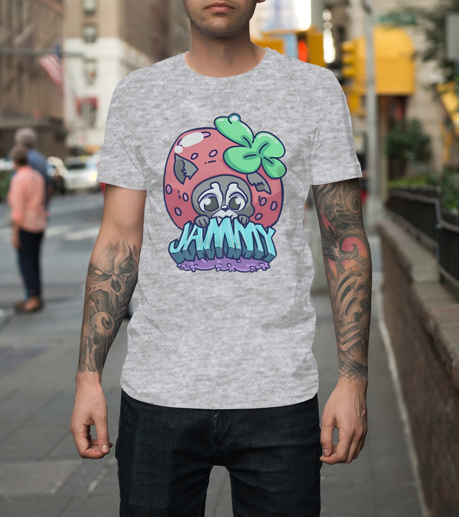 Jamplan Shop Jammin' Cute Strawberry Animal Jammy T-Shirt