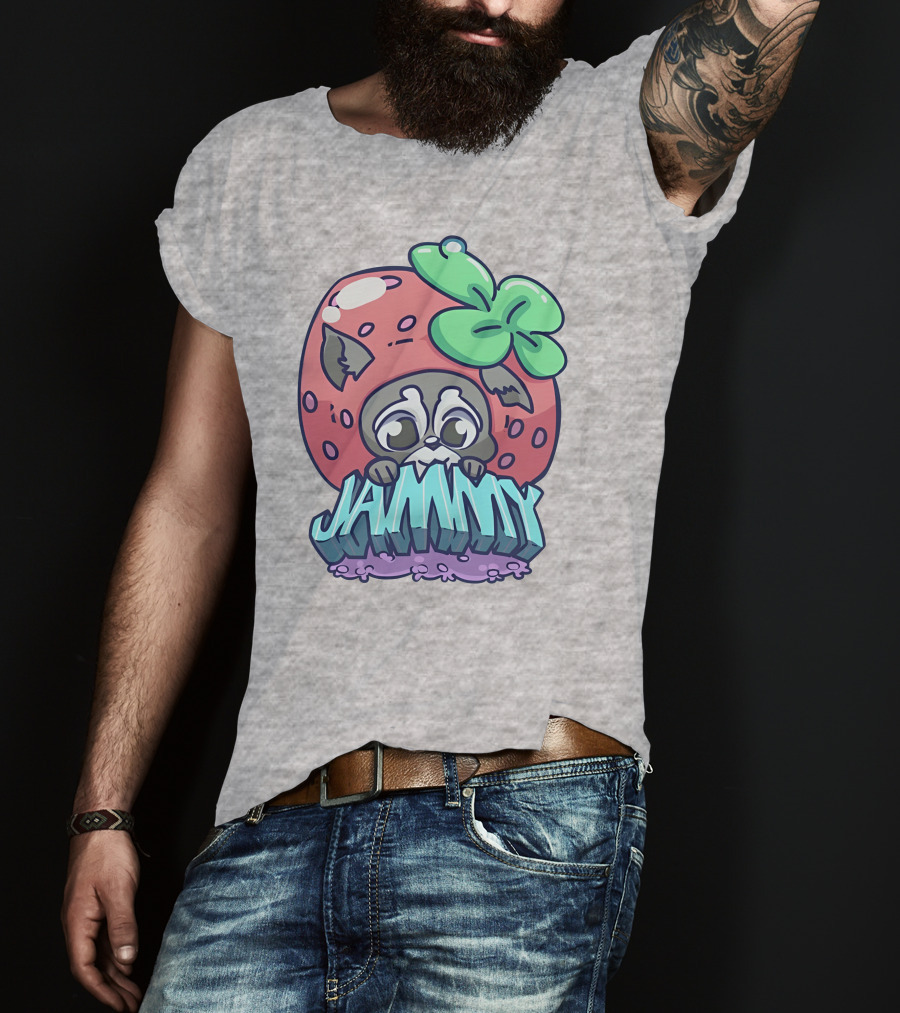 Jamplan Shop Jammin' Cute Strawberry Animal Jammy T-Shirt