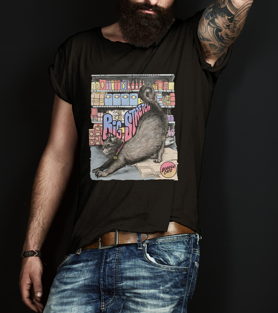 Bodega Cats Big Stretch In Grocery Aisle T-Shirt