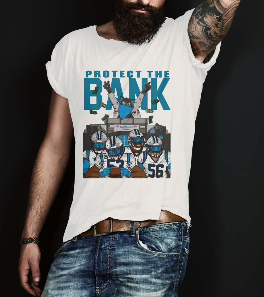 PROTECT THE BANK Bank Of America Stadium Football Team Gear T-Shirt