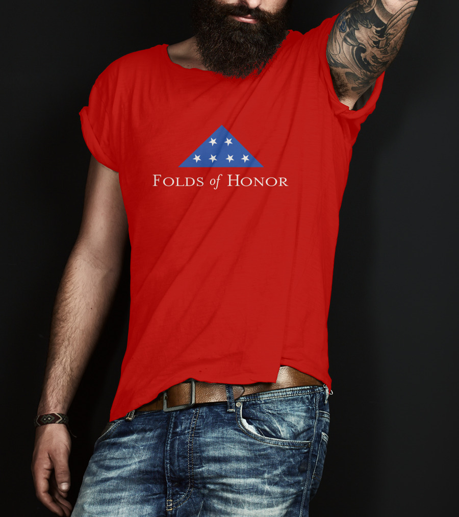 Dan Bongino Folds Of Honor Stars Triangle Blue T-Shirt
