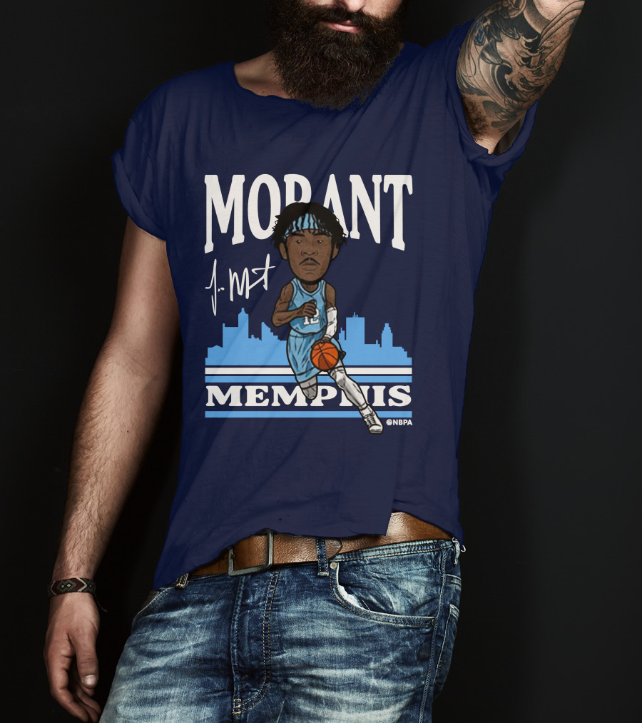 Morant Memphis Basketball Skyline NBPA T-Shirt