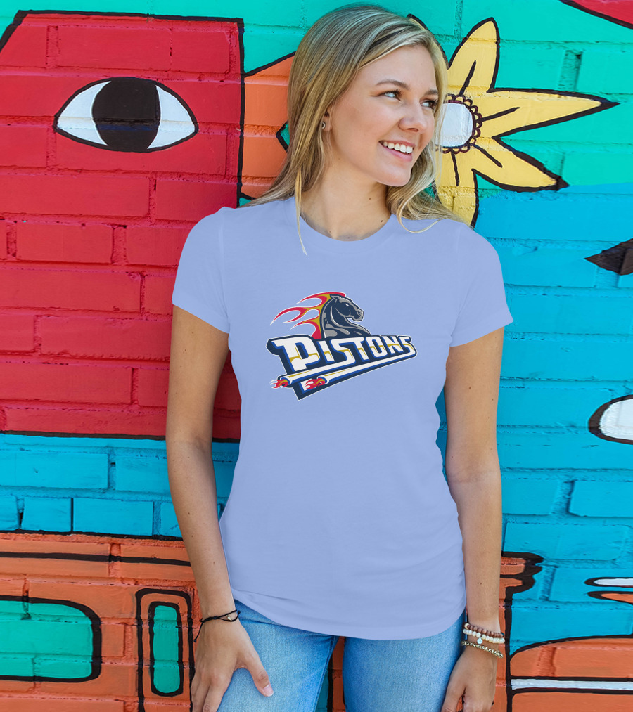 Pistons Horse Flames T-Shirt