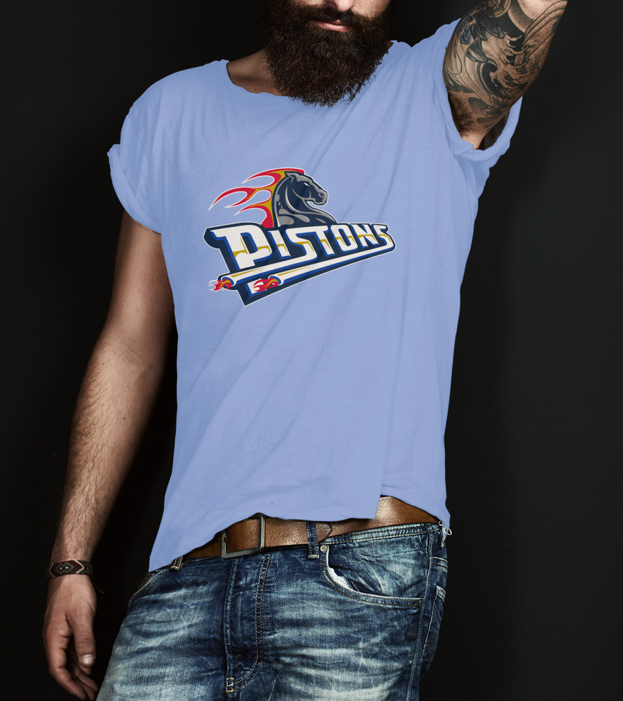 Pistons Horse Flames T-Shirt