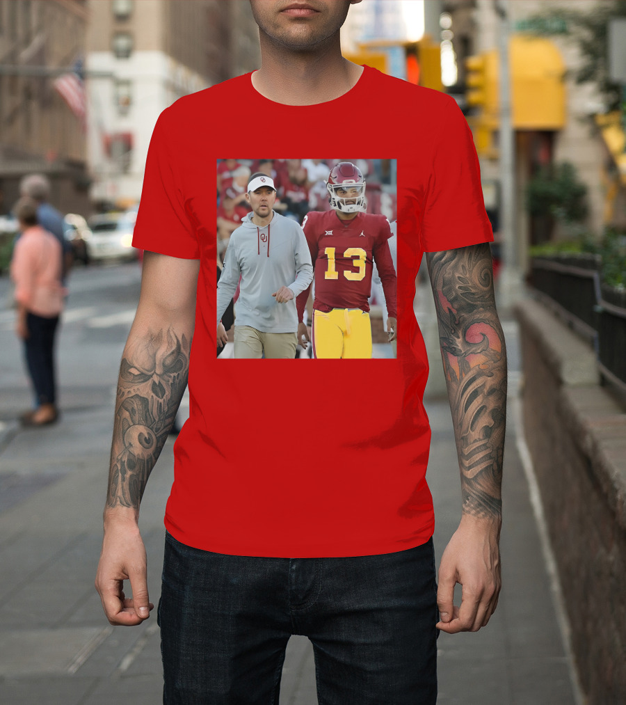 Caleb Williams and Spencer Rattler Oklahoma Football Showdown T-Shirt