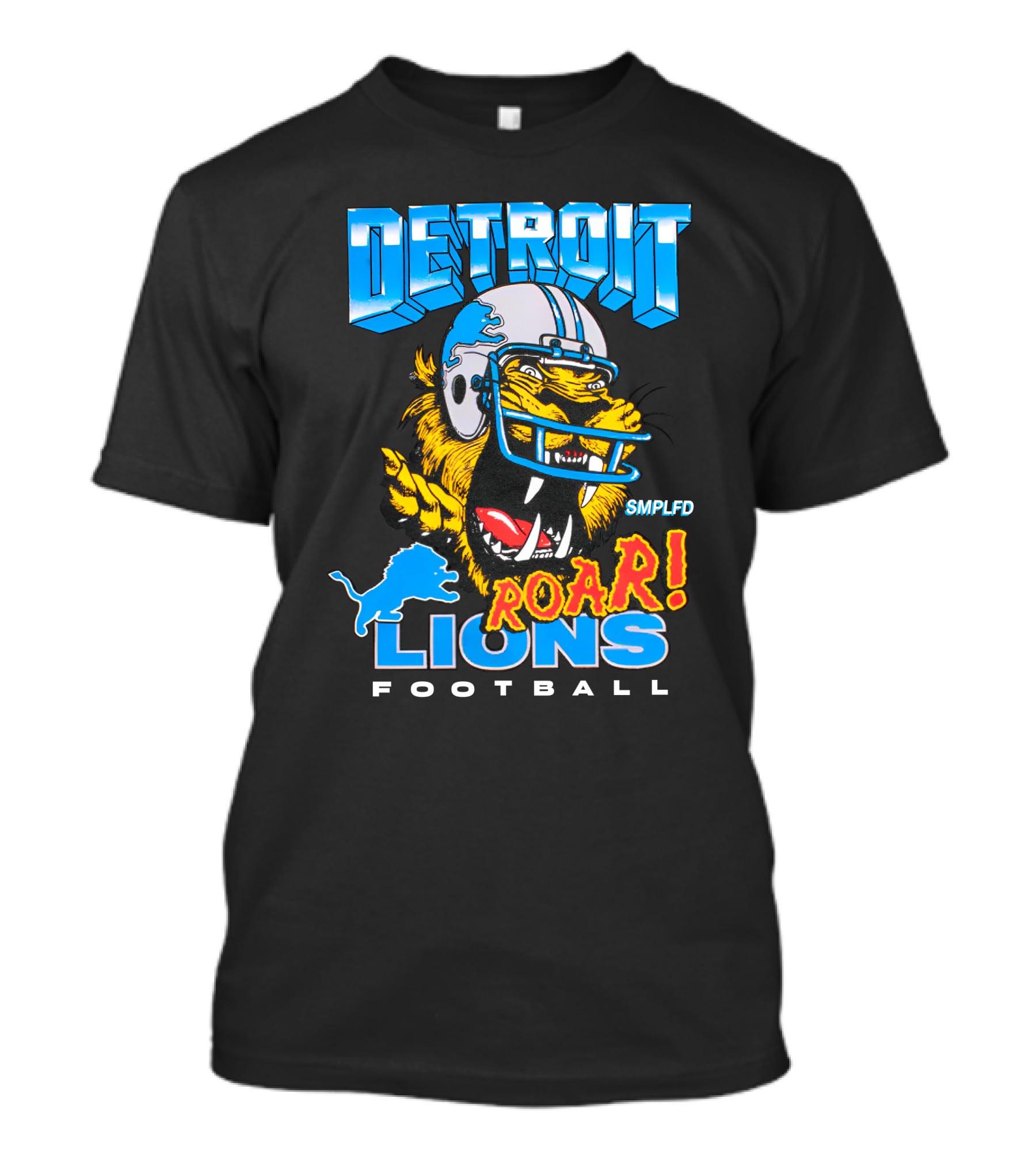 Detroit Lions SMPLFD Roar Football T-Shirt