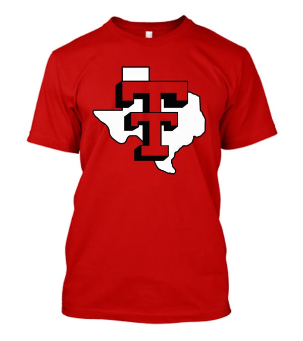 Texas Tech Red Raiders Double T Texas Outline T-Shirt