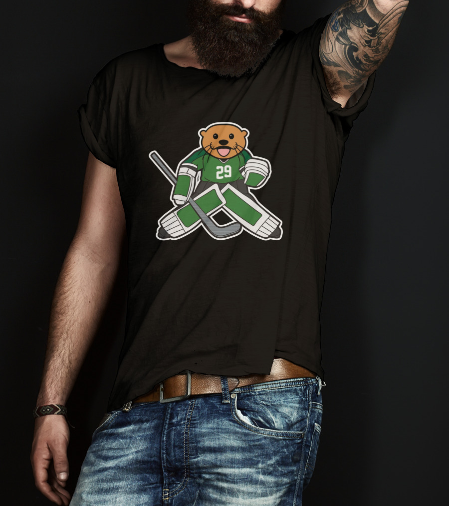 Dallas Stars Jake Otter 29 Hockey Mascot Cartoon T-Shirt