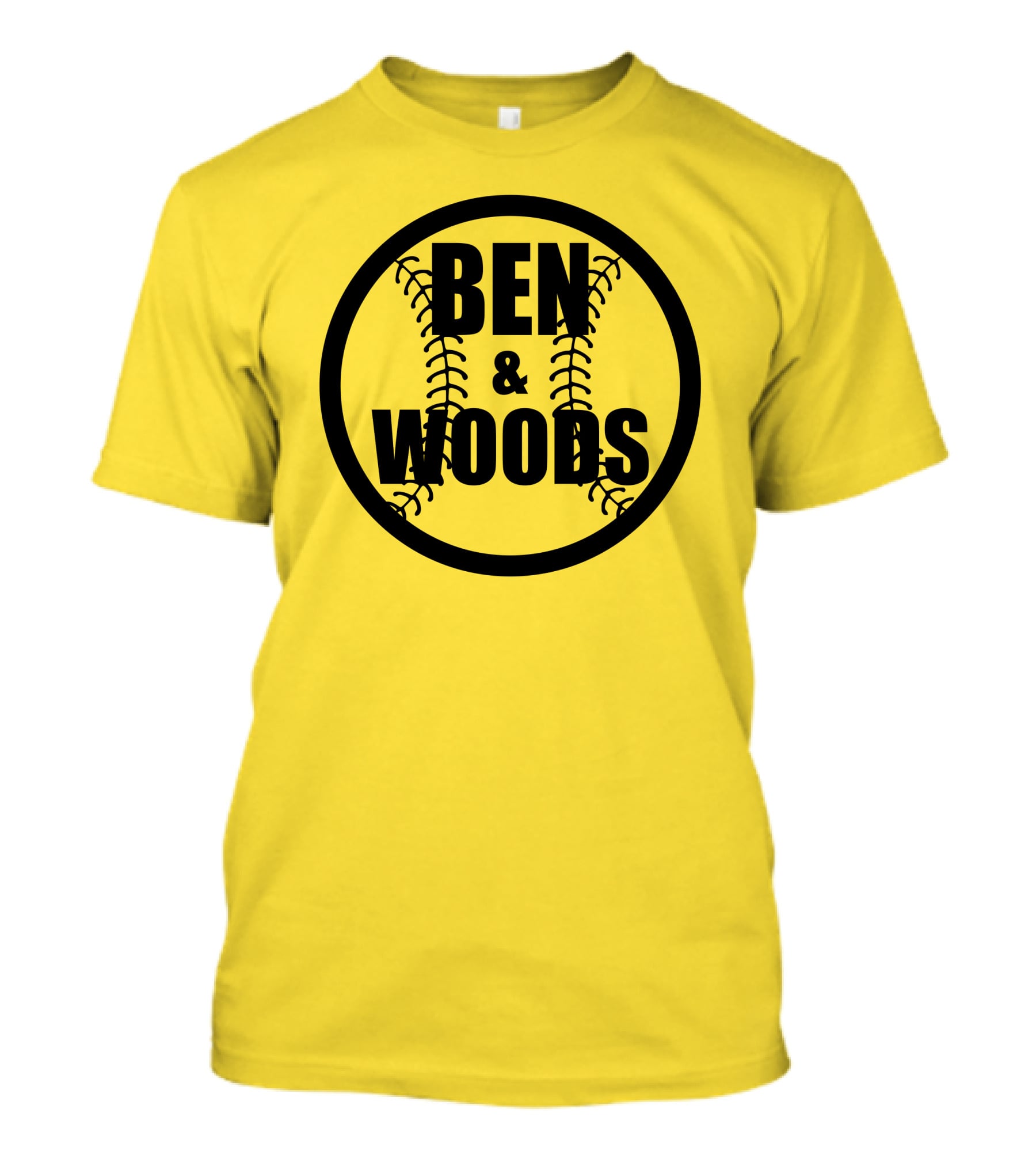 Ben And Woods Baseball Stitching Circle T-Shirt